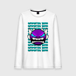 Мужской лонгслив GEOMETRY DASH ФИОЛЕТОВЫЙ ДЕМОН ГЕОМЕТРИЯ