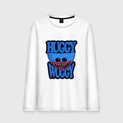 Лонгслив хлопковый мужской Huggy Wuggy 01, цвет: белый