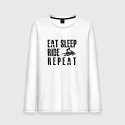 Мужской лонгслив Eat, sleep, ride, repeat