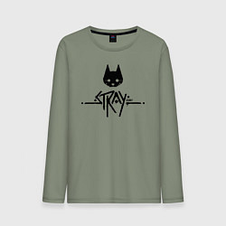 Мужской лонгслив Stray: Black Logo