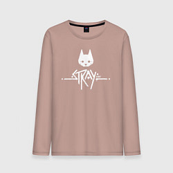 Мужской лонгслив Stray: White Logo