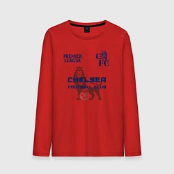 Лонгслив хлопковый мужской CHELSEA F C ЧЕЛСИ Ф К, цвет: красный