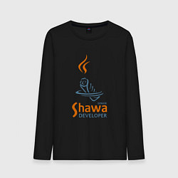 Лонгслив хлопковый мужской Senior Shawa Developer, цвет: черный