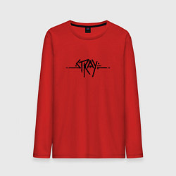 Лонгслив хлопковый мужской Stray Logo, цвет: красный