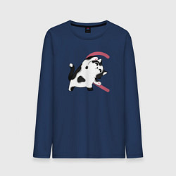 Мужской лонгслив Кот половина сердца