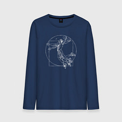 Мужской лонгслив Витрувианский баскетболист