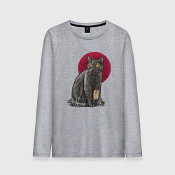 Мужской лонгслив Кот программист и мышка