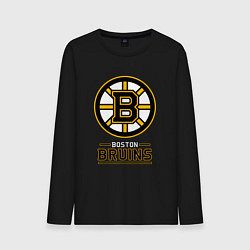 Лонгслив хлопковый мужской Boston Bruins , Бостон Брюинз, цвет: черный