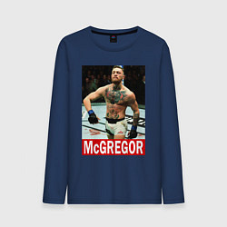 Лонгслив хлопковый мужской Конор МакГрегор McGregor, цвет: тёмно-синий