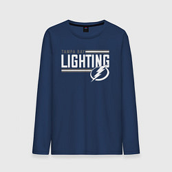 Лонгслив хлопковый мужской TAMPA BAY LIGHTIN NHL ТАМПА БЭЙ НХЛ, цвет: тёмно-синий