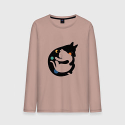 Мужской лонгслив Обнимашки волк и кошка