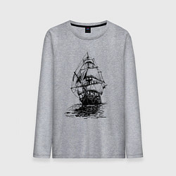 Лонгслив хлопковый мужской Pacific ocean Frigate, цвет: меланж