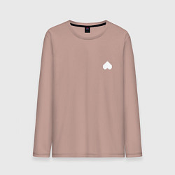 Лонгслив хлопковый мужской Душа Монстра, цвет: пыльно-розовый
