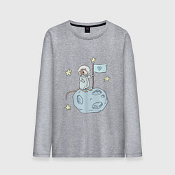 Мужской лонгслив Мышь-космонавт