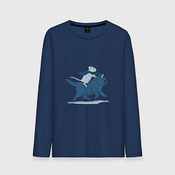 Мужской лонгслив Путешествие на коте