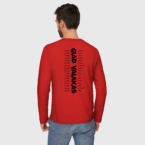 Мужской лонгслив Глад Валакас Тур / Красный – фото 4