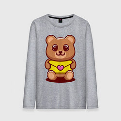 Лонгслив хлопковый мужской Bear & Heart, цвет: меланж