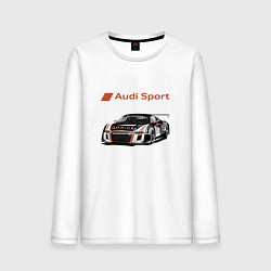 Лонгслив хлопковый мужской Audi Motorsport Racing team, цвет: белый