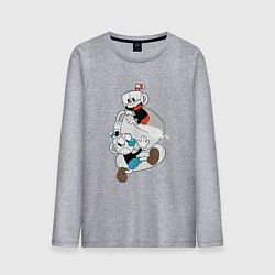 Мужской лонгслив Чашки Cuphead