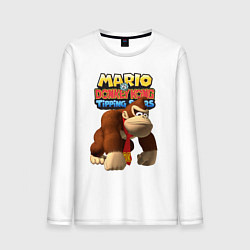 Лонгслив хлопковый мужской Mario Donkey Kong Nintendo, цвет: белый