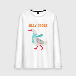 Лонгслив хлопковый мужской Silly Goose, цвет: белый