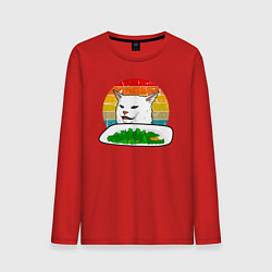 Мужской лонгслив Кот не веган