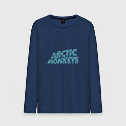 Лонгслив хлопковый мужской Надпись Arctic Monkeys, цвет: тёмно-синий