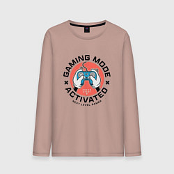 Лонгслив хлопковый мужской Геймер следующего уровня, цвет: пыльно-розовый