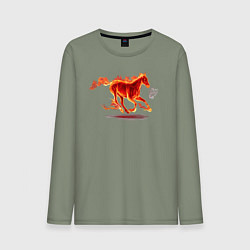 Мужской лонгслив Fire horse огненная лошадь