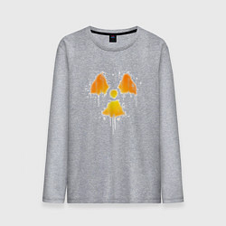 Лонгслив хлопковый мужской Radioactive symbol, цвет: меланж