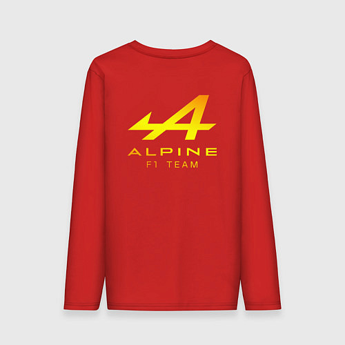 Мужской лонгслив Alpina Альпина спина / Красный – фото 2