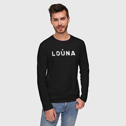 Лонгслив хлопковый мужской Лоуна louna 1984, цвет: черный — фото 2