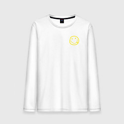 Мужской лонгслив Nirvana Жёлтый смайл