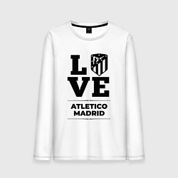 Лонгслив хлопковый мужской Atletico Madrid Love Классика, цвет: белый