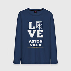 Лонгслив хлопковый мужской Aston Villa Love Classic, цвет: тёмно-синий