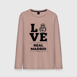 Лонгслив хлопковый мужской Real Madrid Love Классика, цвет: пыльно-розовый