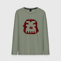 Лонгслив хлопковый мужской Знак Кхорна пятно, цвет: авокадо