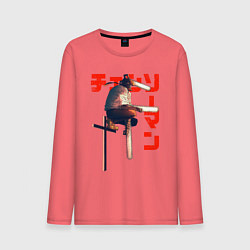 Мужской лонгслив Человек-бензопила на кресте
