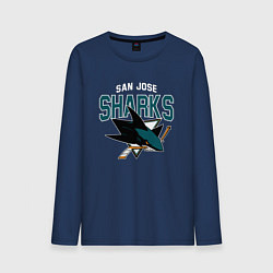 Лонгслив хлопковый мужской SAN JOSE SHARKS NHL, цвет: тёмно-синий