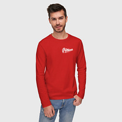 Лонгслив хлопковый мужской Родина Леттеринг, цвет: красный — фото 2