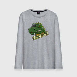 Лонгслив хлопковый мужской Pirate Crocodile, цвет: меланж