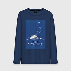 Лонгслив хлопковый мужской High Adventure Винтажная реклама, цвет: тёмно-синий