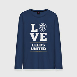 Лонгслив хлопковый мужской Leeds United Love Classic, цвет: тёмно-синий