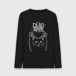 Лонгслив хлопковый мужской Dead by April Рок кот, цвет: черный
