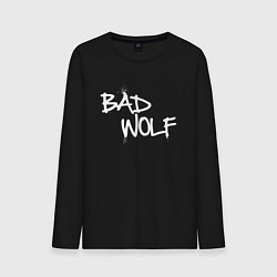 Лонгслив хлопковый мужской Bad Wolf злой волк, цвет: черный