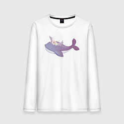 Мужской лонгслив Милый Кит С Цветами