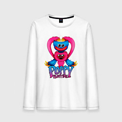 Лонгслив хлопковый мужской POPPY PLAYTIME HAGGY WAGGY AND KISSY MISSY ПОППИ П, цвет: белый