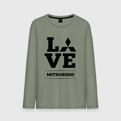 Лонгслив хлопковый мужской Mitsubishi Love Classic, цвет: авокадо