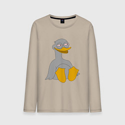 Мужской лонгслив Два весёлых гуся СЕРЫЙ