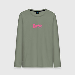 Лонгслив хлопковый мужской Barbie mini logo, цвет: авокадо